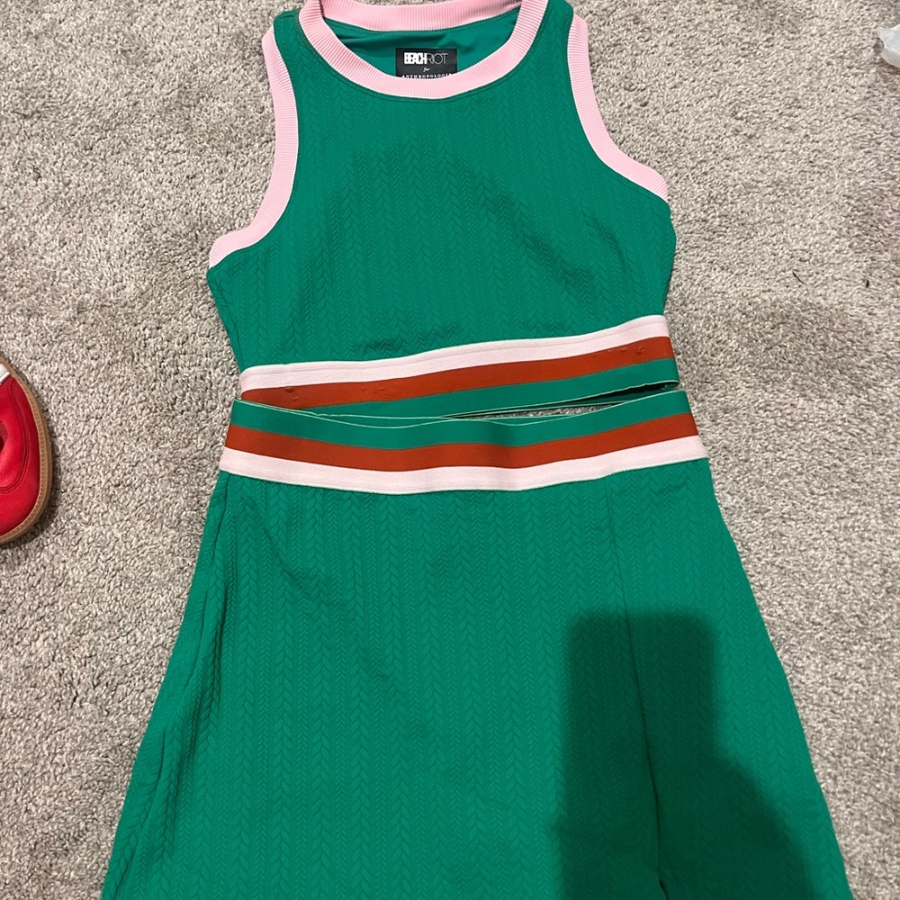Beach Riot green tennis two piece set